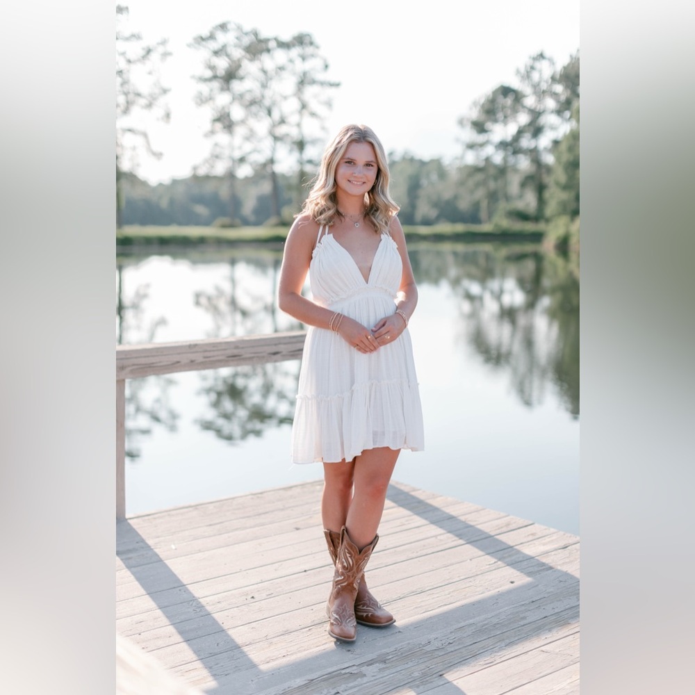 Lulu's White Halter Mini Dress